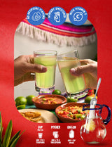 Klass Aguas Frescas Drink Mix Variety Pack - Pina Colada, Cucumber Limeade, Tropical Punch & Strawberry Watermelon - Powder Drink Mix, Water Drink Mix