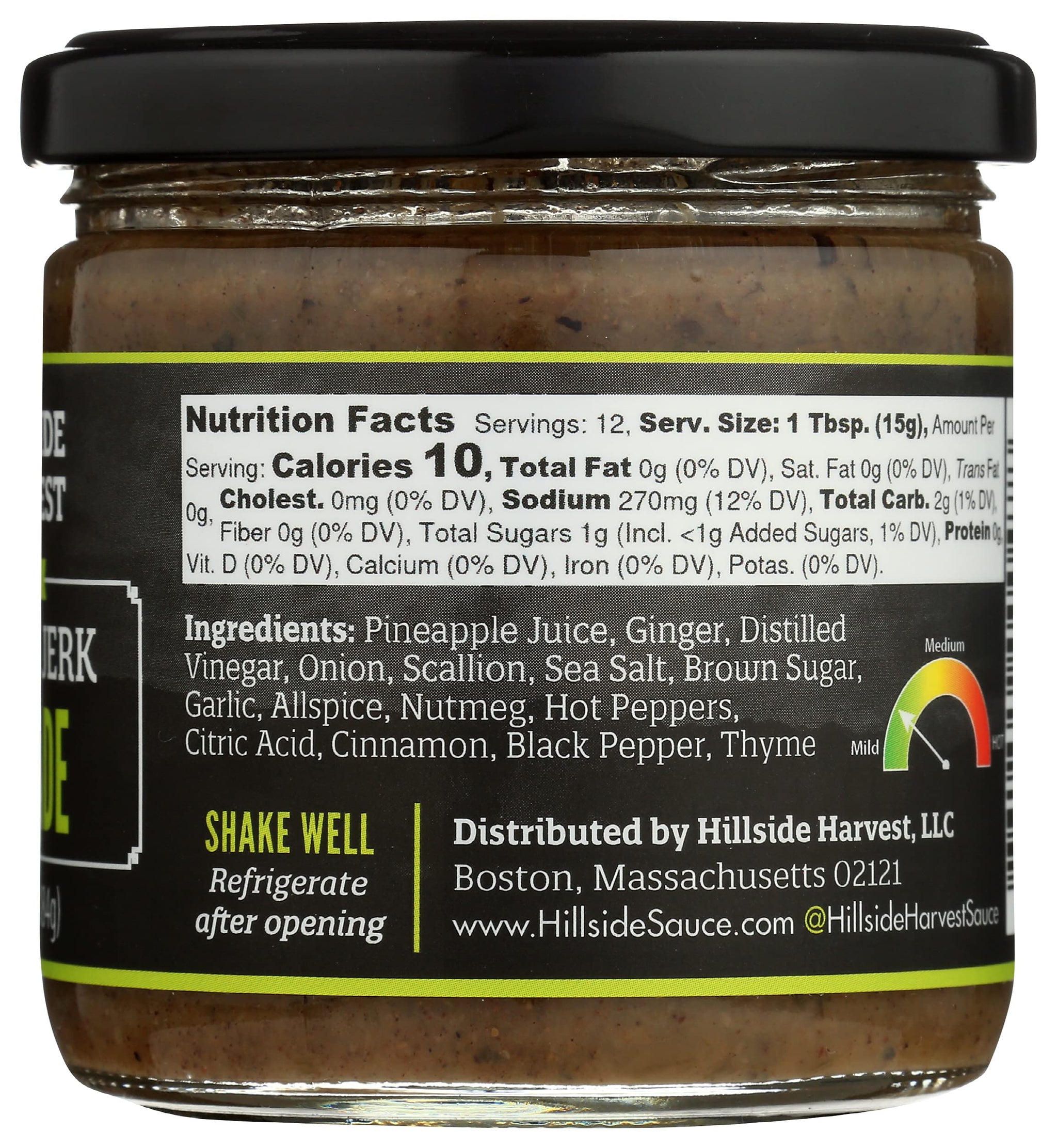 Hillside Harvest - Jamaican Jerk Marinade, Gourmet, Handcrafted, Spice and Sweet Citrus with Allspice, Black Pepper & Cinnamon, Mild Heat Level, 6.5