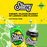 Starry Lemon Lime Soda Pop, Zero Sugar, 7.5oz Mini Cans (6 Pack)