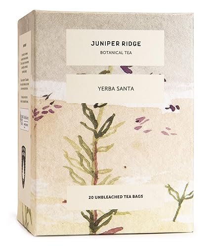 Juniper Ridge Yerba Santa Botanical Tea - Smooth & Sweet, Rich Earth, & Toasty Aroma Notes - Vegan, Caffeine Free & Gluten Free - 20 Unbleached