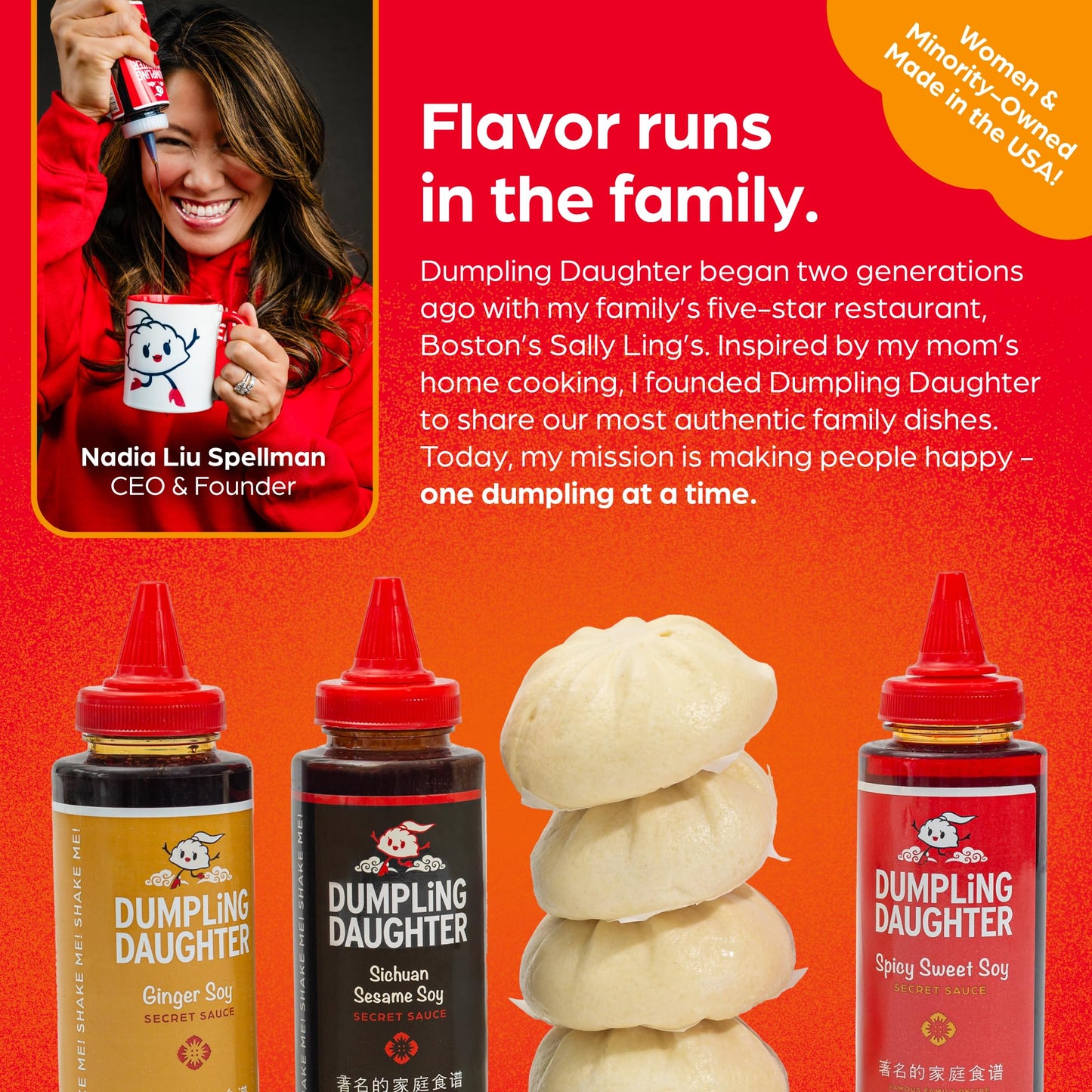 Dumpling Daughter - Spicy Sweet Soy - Brown Sugar Sweetened Dumpling Sauce Balanced with Spicy Chili Oil (16 Fl Oz, Spicy Sweet Soy)