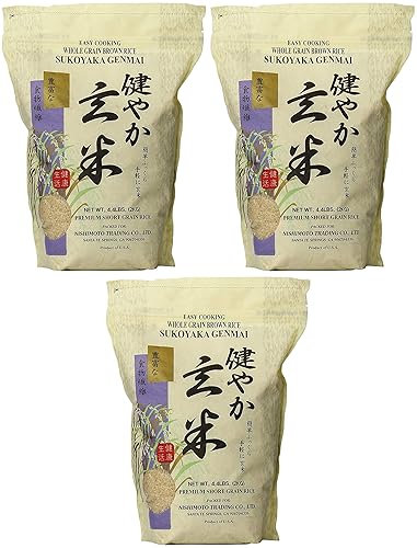 Sukoyaka Brown Rice, Genmai, 4.4-Pound Pack of 3