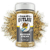 Dan-O’s Outlaw Butter Steak Seasoning - 6.9 oz - Buttery Steak & All Purpose Seasoning for Beef, Chicken & Veggies - Sugar Free, Zero Calorie, Dry Rub