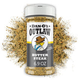 Dan-O’s Outlaw Butter Steak Seasoning - 6.9 oz - Buttery Steak & All Purpose Seasoning for Beef, Chicken & Veggies - Sugar Free, Zero Calorie, Dry Rub