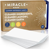 Miracle Made Liquidless Laundry Detergent Sheets - Ultra-Concentrated, Space-Saving, Plastic-Free - No Dyes, Bleach, or Parabens - 60 Strips (120