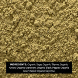 Frontier Co-op Salt-free Poultry Seasoning, 1-pound Bulk Bag, Blend of Sage, Thyme & Onion, Perfect for Poultry & Stuffing