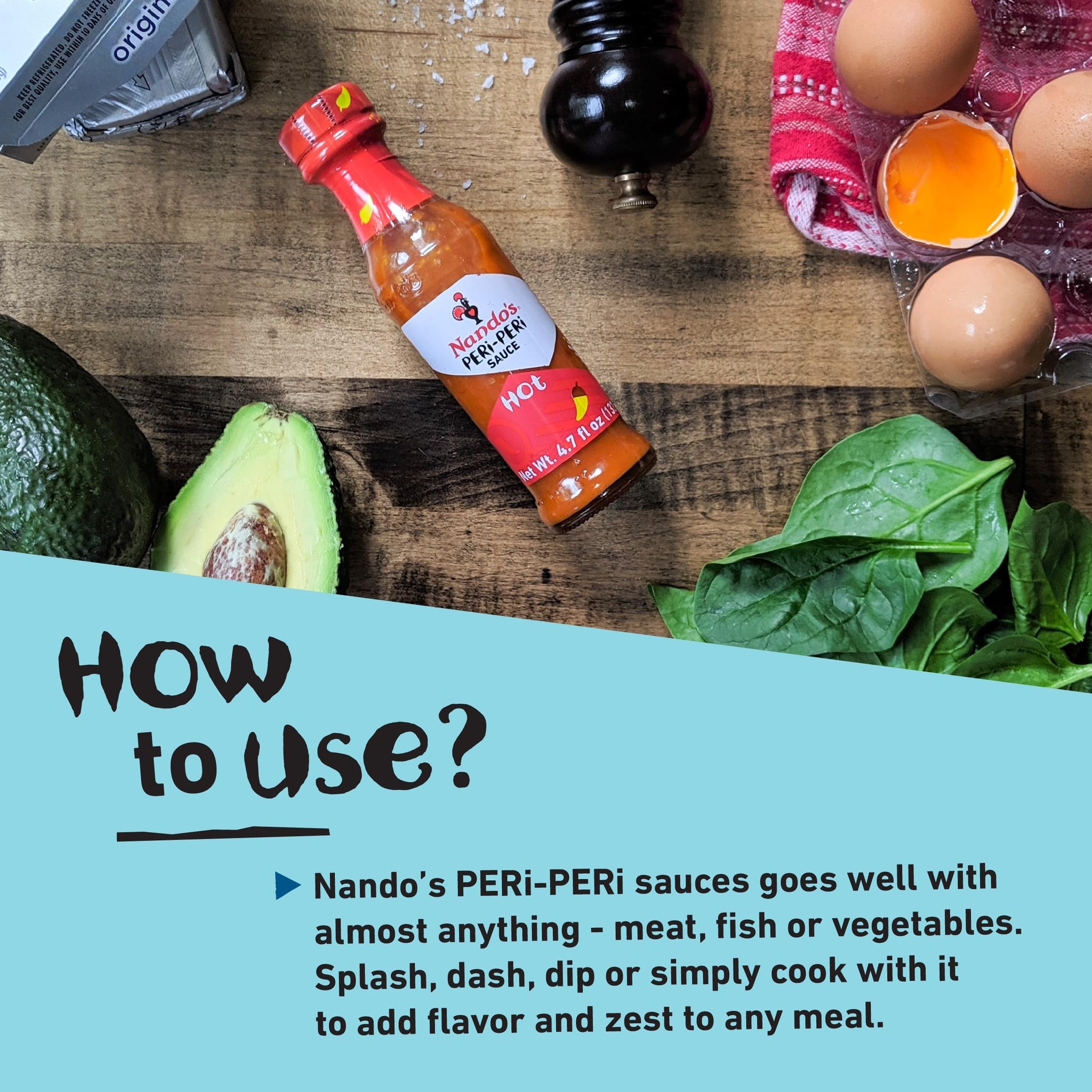 Nando's PERi PERi Garlic Sauce - Medium Heat Tangy Flavor | Gluten Free Hot Sauce, 9.1 oz Bottles (4 Pack)