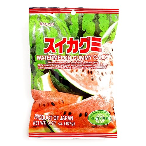 Kasugai Watermelon Gummy Candy 3.77 oz each (1 Item Per Order)