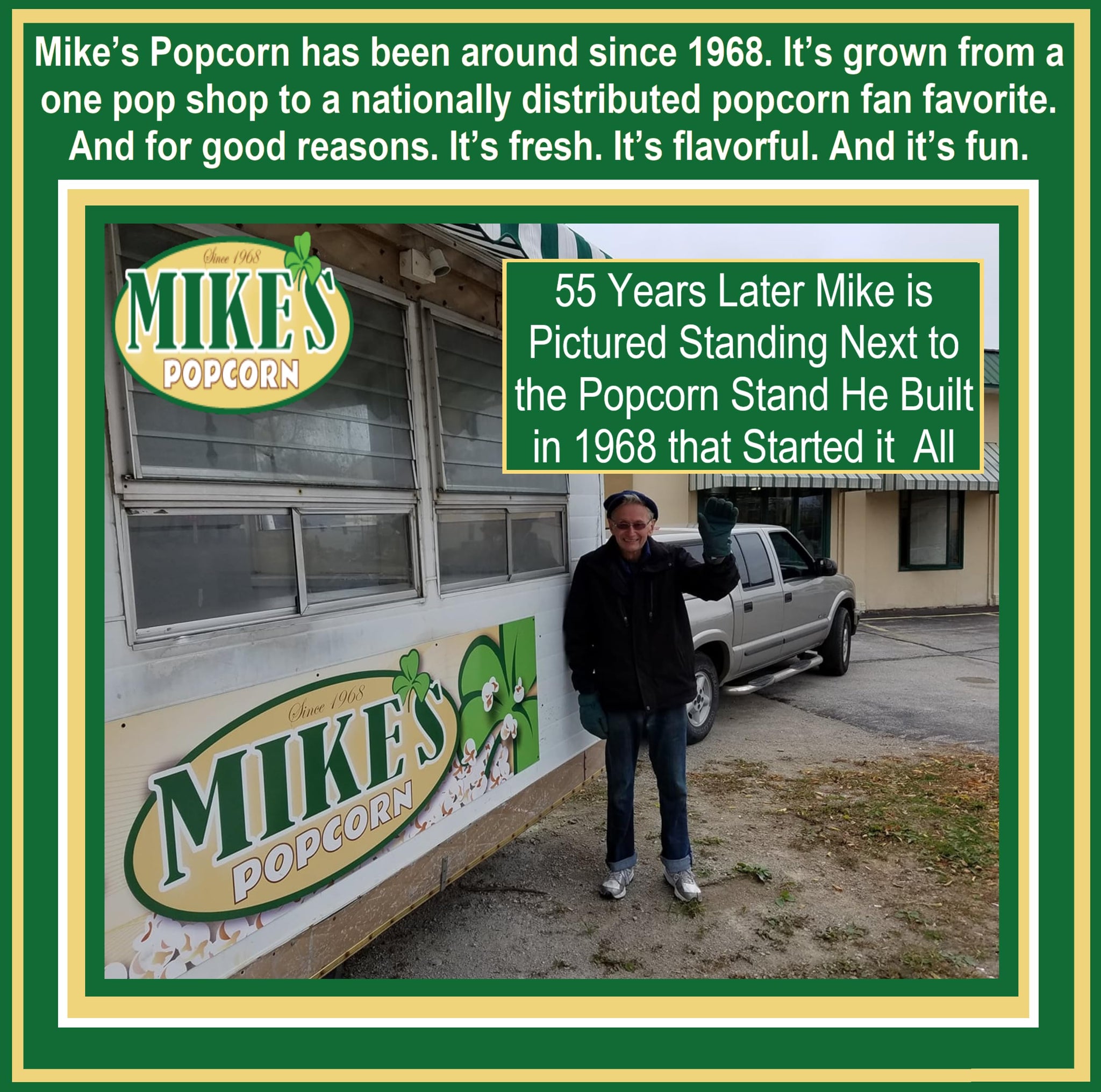 Mike's Popcorn - Sweet & Savory Duo, Premium Caramel & Cheese Flavored Popcorn Cooked, Large 20 Oz Bag (Caramel & Cheese Mixed, 20 Oz.)