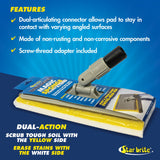 STAR BRITE Ultimate Magic Sponge + Scrub XTEND - Dual Articulating Flex Head, Ideal for Pool, Spa, RV, Boat, and Home, Connects to Extend-A-Brush