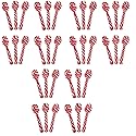 Candy Cane Peppermint Spoons - Edible Spoons - Hot Chocolate and Coffee - Bulk Children Christmas Favors, Birthday Goody Bag Filler, Stocking Stuffers
