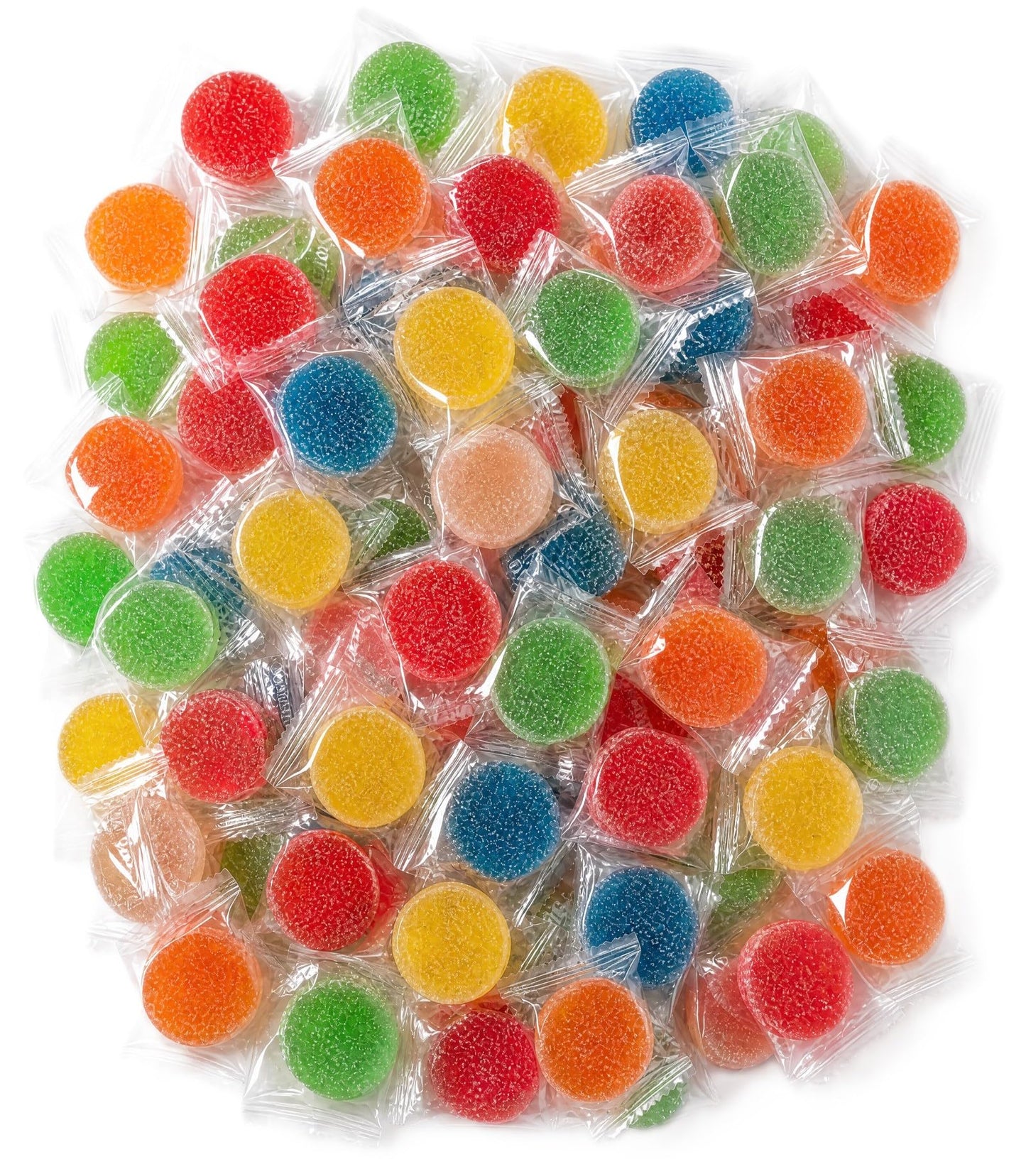 Assorted Individually Wrapped Fruit Jelly Candy - 1 lb Bulk Bag of Blueberry Apple Grapefruit Cherry Grape Lemon Orange Raspberry Flavors