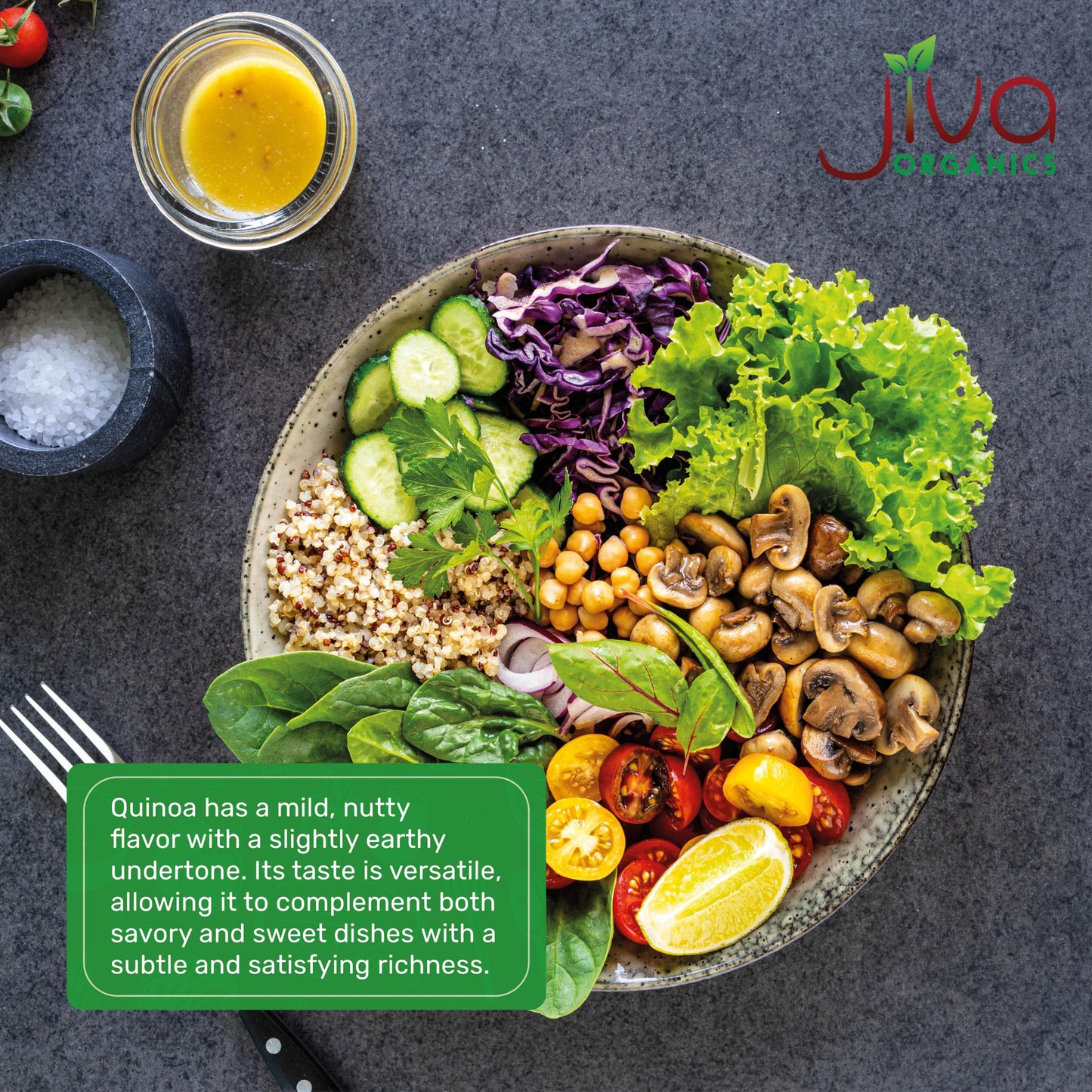 Jiva Organic White Whole Grain Quinoa 2 Pound Vacuum Sealed Bag - Ready to cook, Grown in India