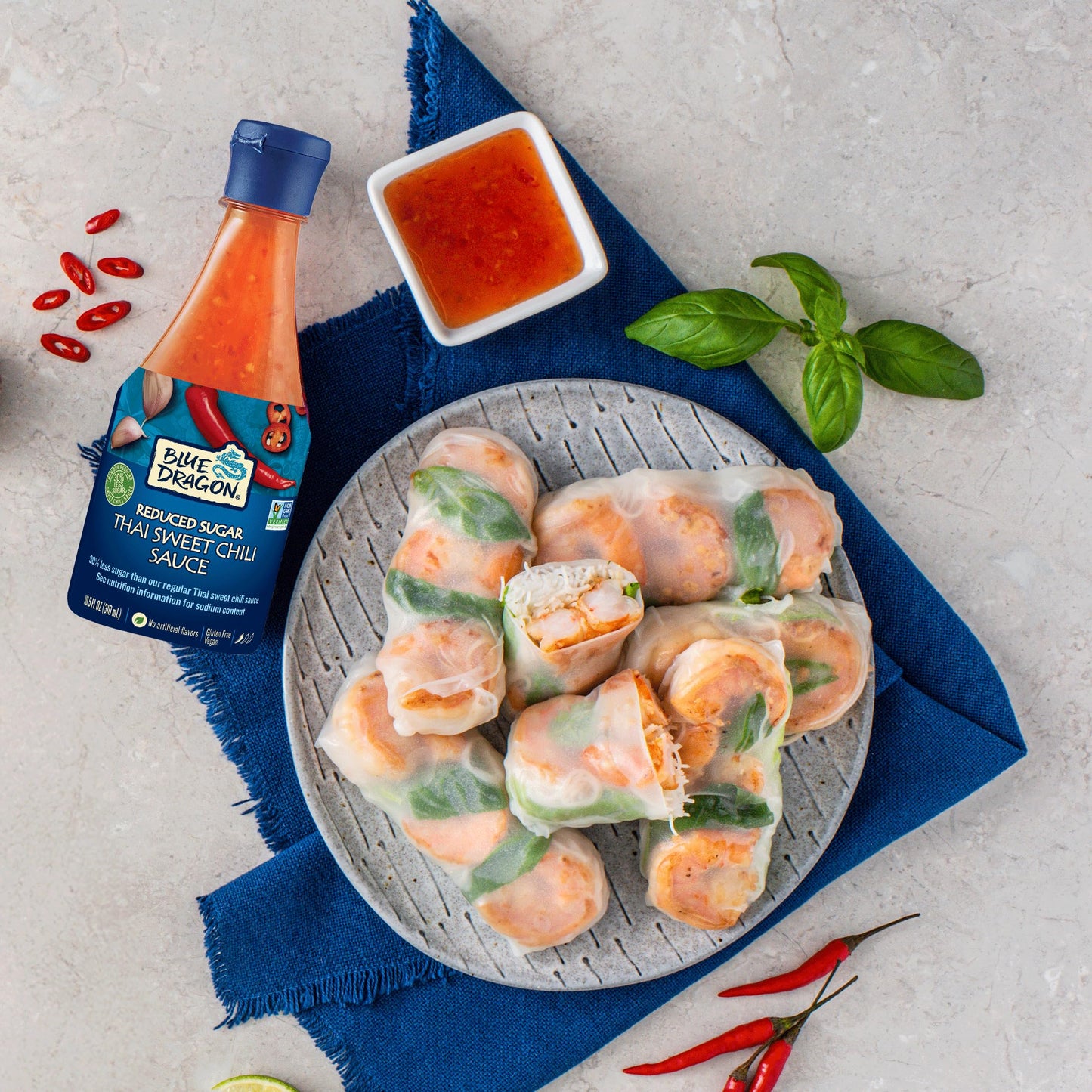 Blue Dragon Reduced Sugar Thai Sweet Chili Sauce - 10.5oz (Pack of 3) - 30% Less Sugar - No Artificial Flavors - Made with Red Chilies & Garlic
