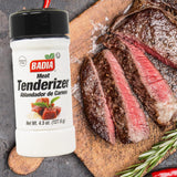 Badia Meat Tenderizer, 4.5 oz - Unseasoned Enzyme Blend for Tender Cuts of Beef, Pork, Poultry