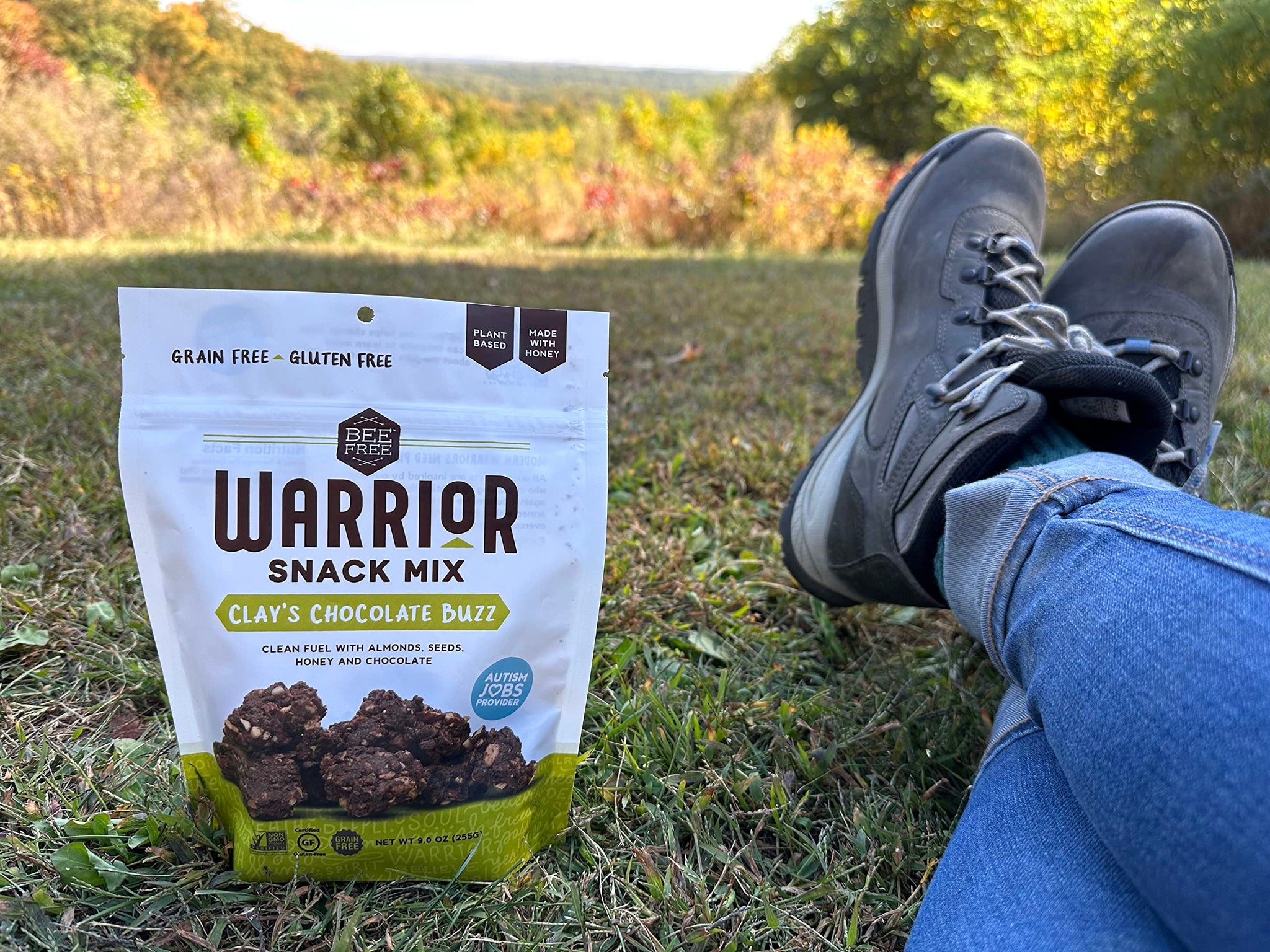 BeeFree Warrior Mix Gluten Free Granola - Chunky Granola Bites | Paleo Granola, Low Carb, Grain Free, Preservative Free, Oat Free | Granola