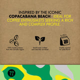 Touring Coffee Roasters Copacabana Brazilian Coffee Whole Beans Medium Dark Roast - 100% Arabica Single Origin, Chocolate, Nutty, Smooth, Natural Sun