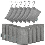 Boodora Activated Charcoal Bags Air Purifying 15 Pack, Bamboo Charcoal Odor Absorber for Home Closet Car Shoes, 70g Gray, Natural Odor Neutralizer