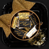85th Birthday Miniatures Candy Bar Wrapper, (Set of 60) Mini Candy Bar Stickers; 3 Designs: 24 Gold, 24 Black, 12 White, Candy Not Included. Made in