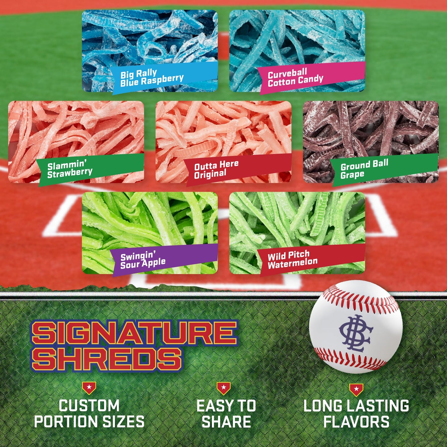 Big League Chew Bulk Variety Pack of 7 - Classic Baseball Bubble Gum Bulk with 7 Flavors for Teams and Parties, Dugout Snacks & Gifts - Nostalgic