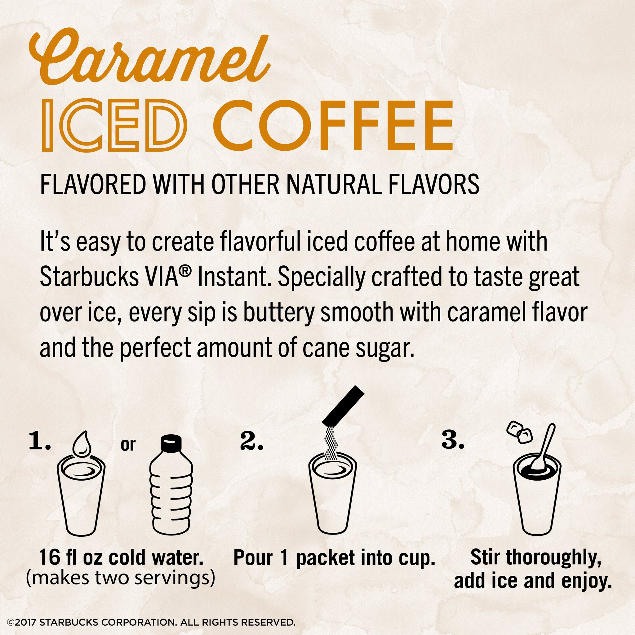 Starbucks VIA Instant Coffee Flavored Packets - Caramel Iced - 1 box (6 packets)