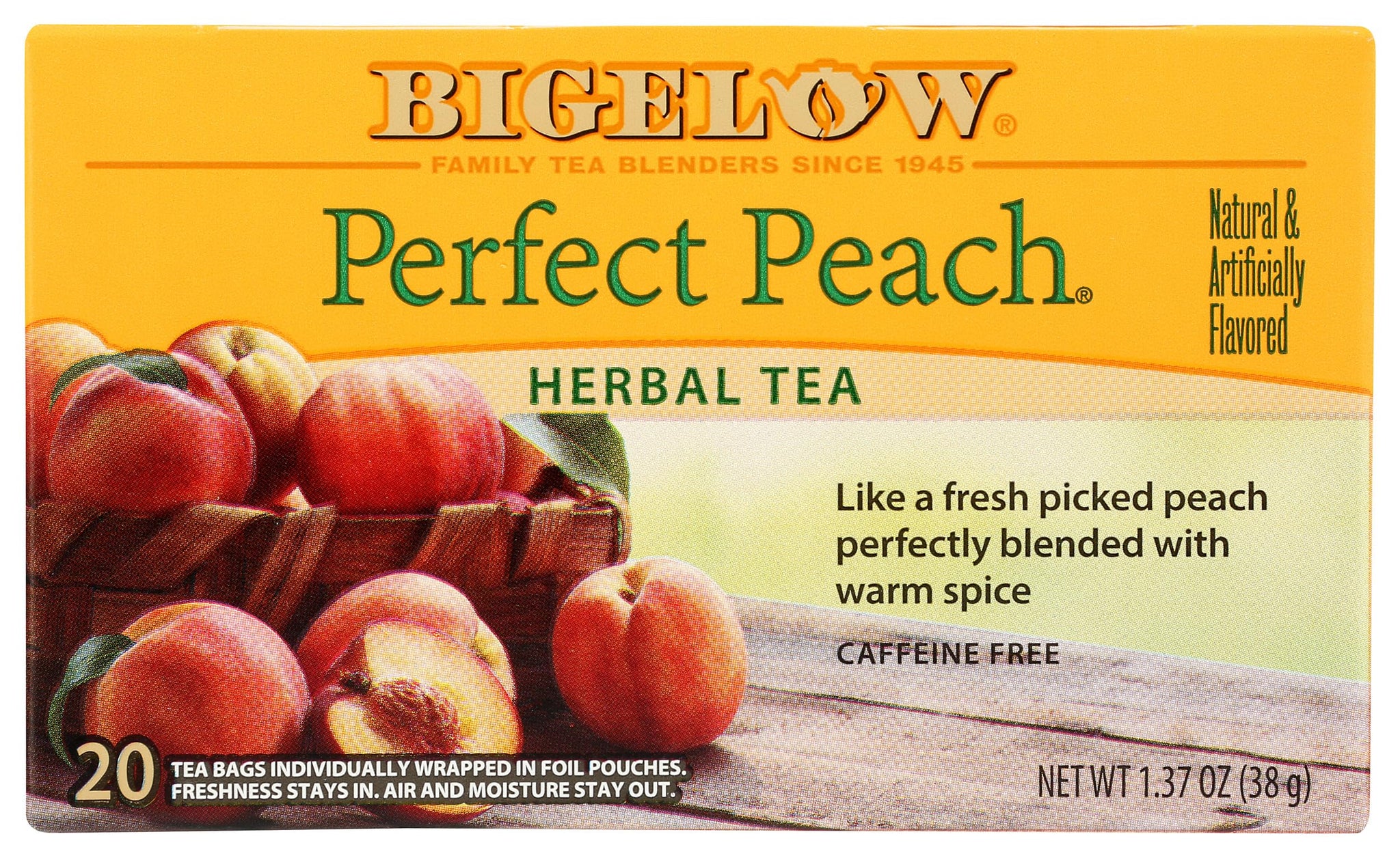 Bigelow Perfect Peach Tea Bags, 20 ct