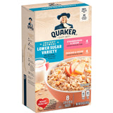Quaker - Hot Cereal Instant Oatmeal Lower Sugar, Fruit & Cream Variety Pack, (8 Pack)