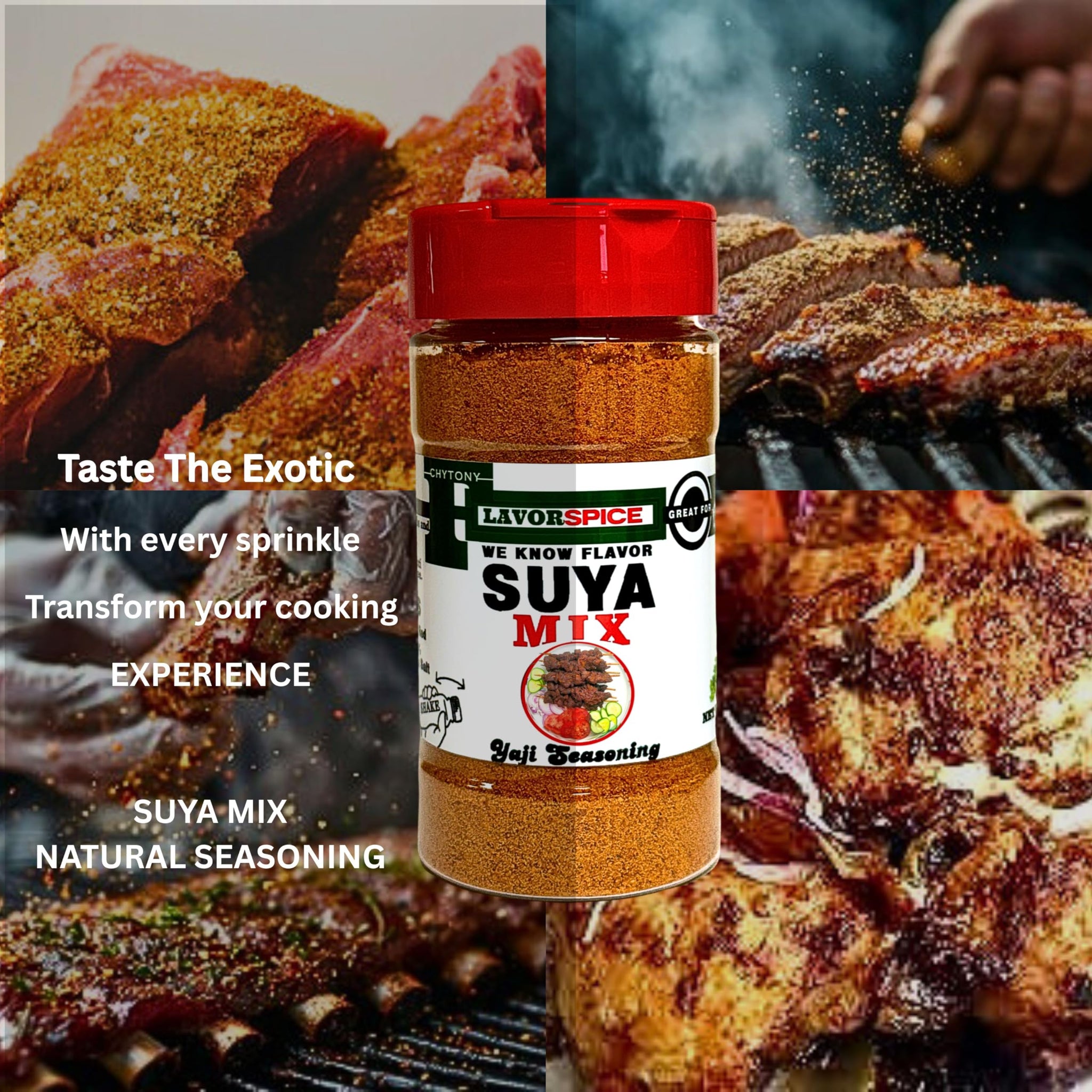 Suya Mix Nigeria Seasoning 8oz | Crafted with 100% Herbs and Spices Great For Keto, Great For Vegan | Suya Pepper, Suya Spice, Yaji | Nigerian Premium
