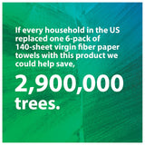 Seventh Generation 100% Recycled Paper Towels, 2 Ply, 140 Sheets, 6 Rolls
