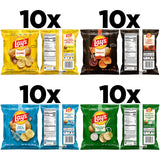 Lay's Potato Chips, 4 Flavor Variety Pack, 1 oz Single Serve Bags, (40 Pack)