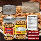 Rani Salted Roasted Cashews 14oz (400g) PET Jar, Non-Fried, Oil Free ~ All Natural | Vegan | Gluten Friendly | NON-GMO | Kosher | Air Roasted, Crunchy