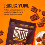 Brownie Brittle - Chocolate Chip & Salted Caramel Thin and Crispy Sweet Snacks (Pack of 20, 1 oz), Rich Gourmet Brownie Bites Dessert