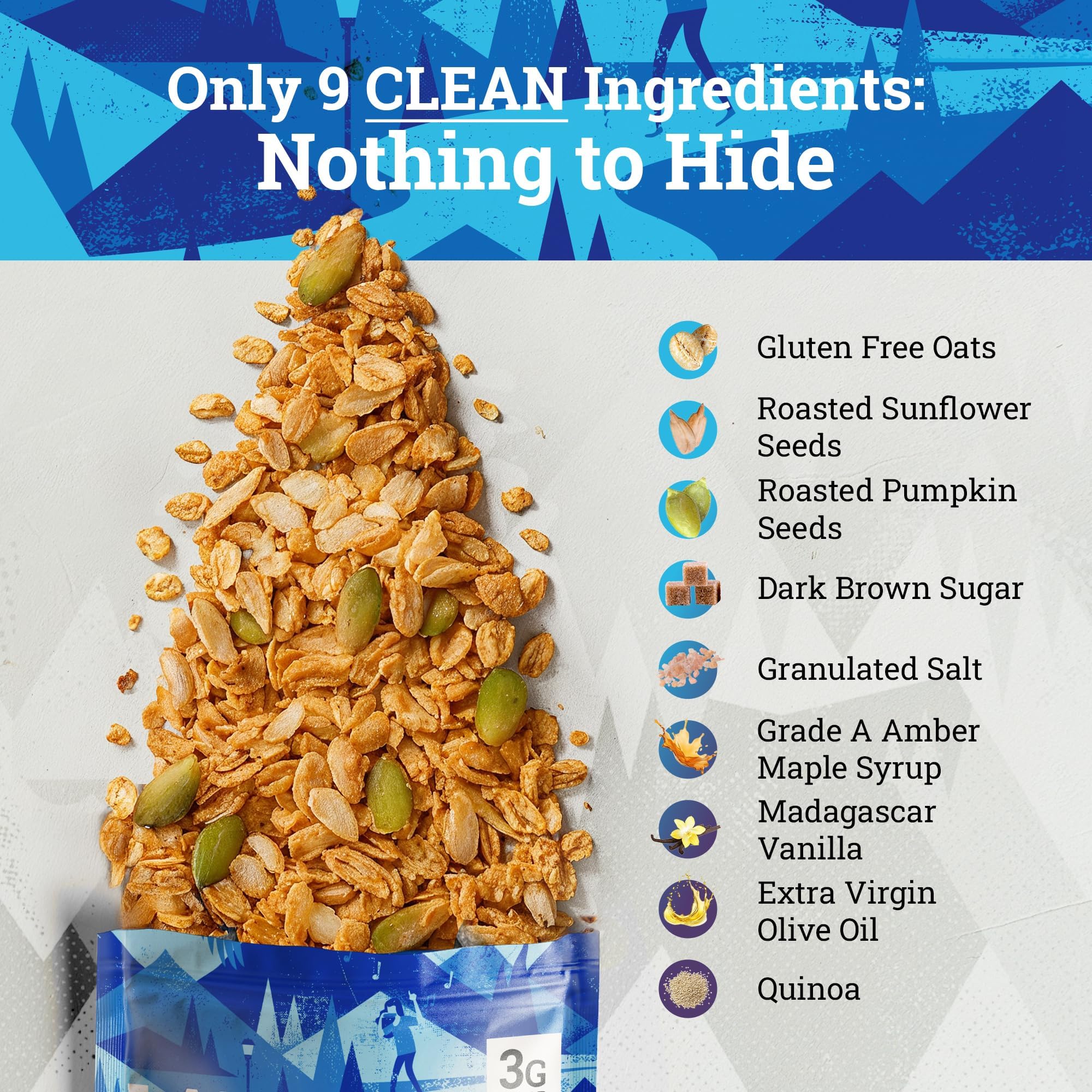 Ladera Vanilla Quinoa Granola - Nut Free Low Sugar Breakfast Cereal, Gluten Free & Vegan, Honest Ingredients, 11 OZ