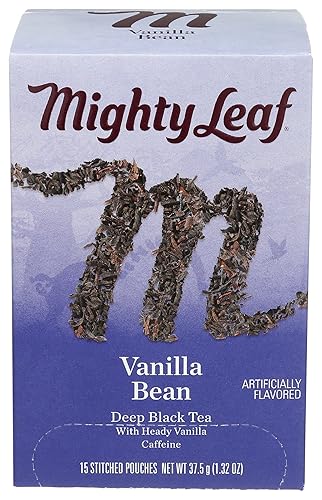 Mighty Leaf Tea Vanilla Bean Hand-Stitched Tea Bags, 15 ct