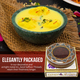 Zand Saffron Threads 2g - Premium Organic Pure Saffron Spice for Cooking Basmati Rice, and More - in Decorative Airtight Tin with Window Lid