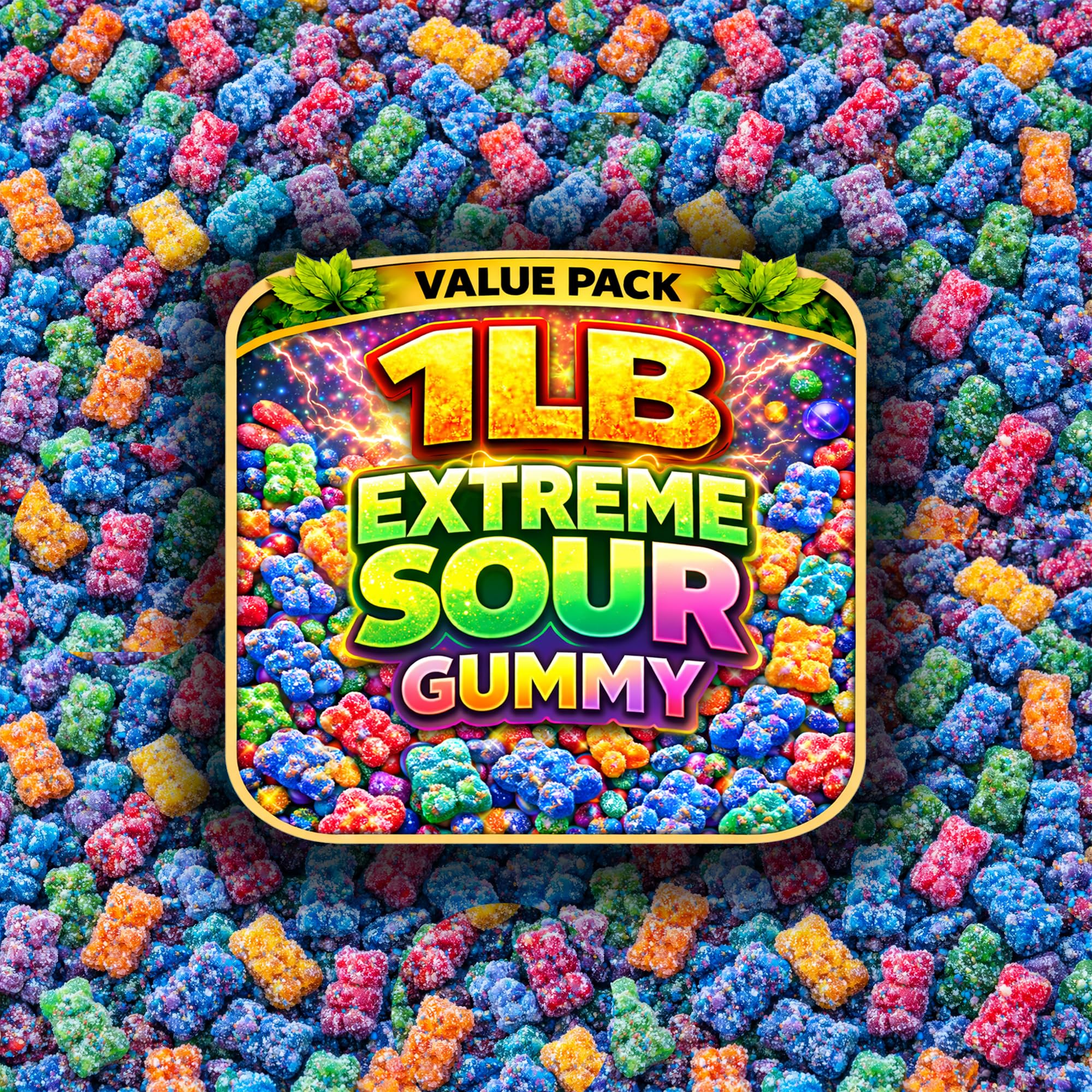 Office Roast Sour Gummy Bears Candy | Chewy Blue Candy Razz | Blue Raspberry Jelly Bears for, Gender Reveal, Baby Showers, Party, Office & More | Gift