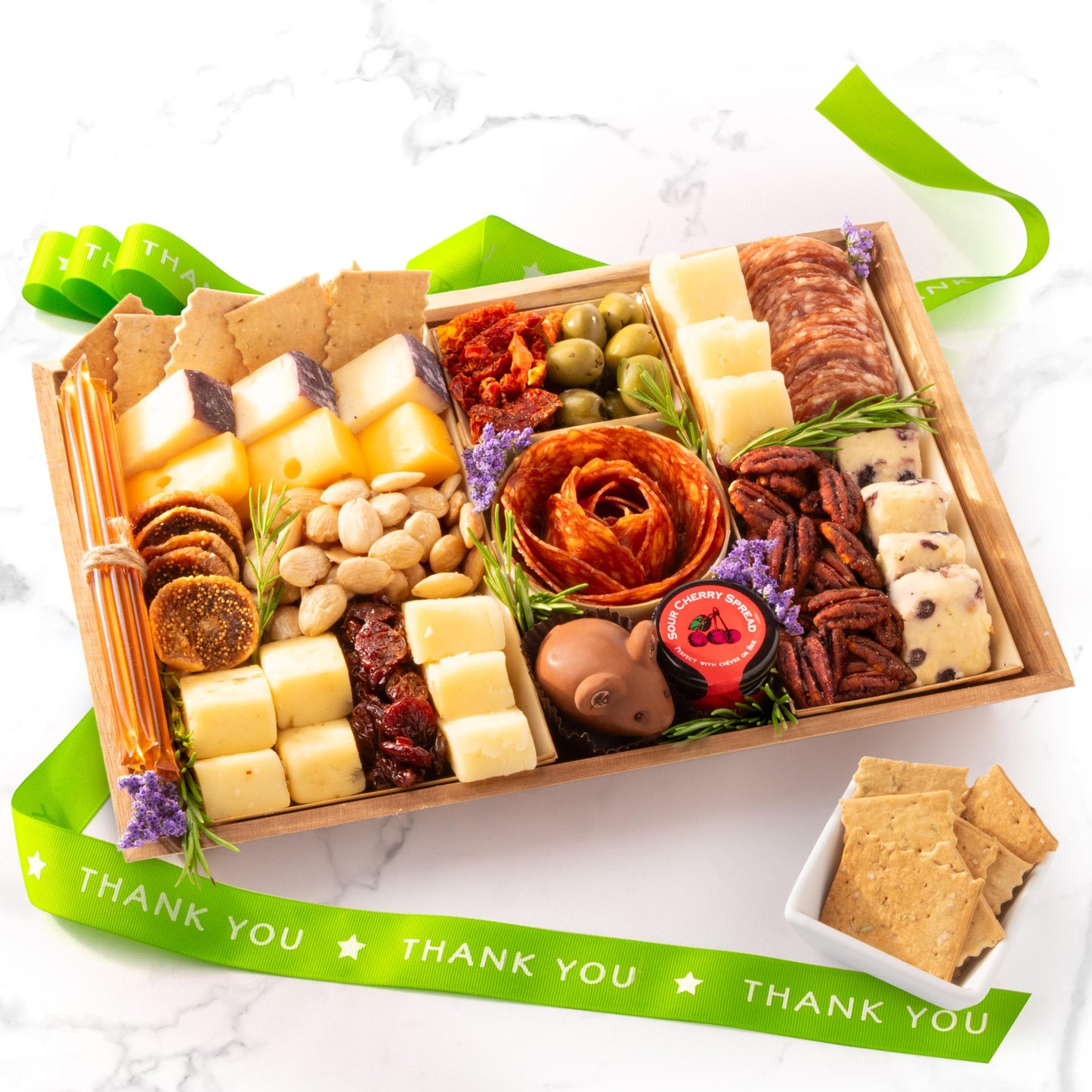 Nibble Charcuterie Thank You Deluxe Board for 4-5, Ready to Serve Charcuterie Board