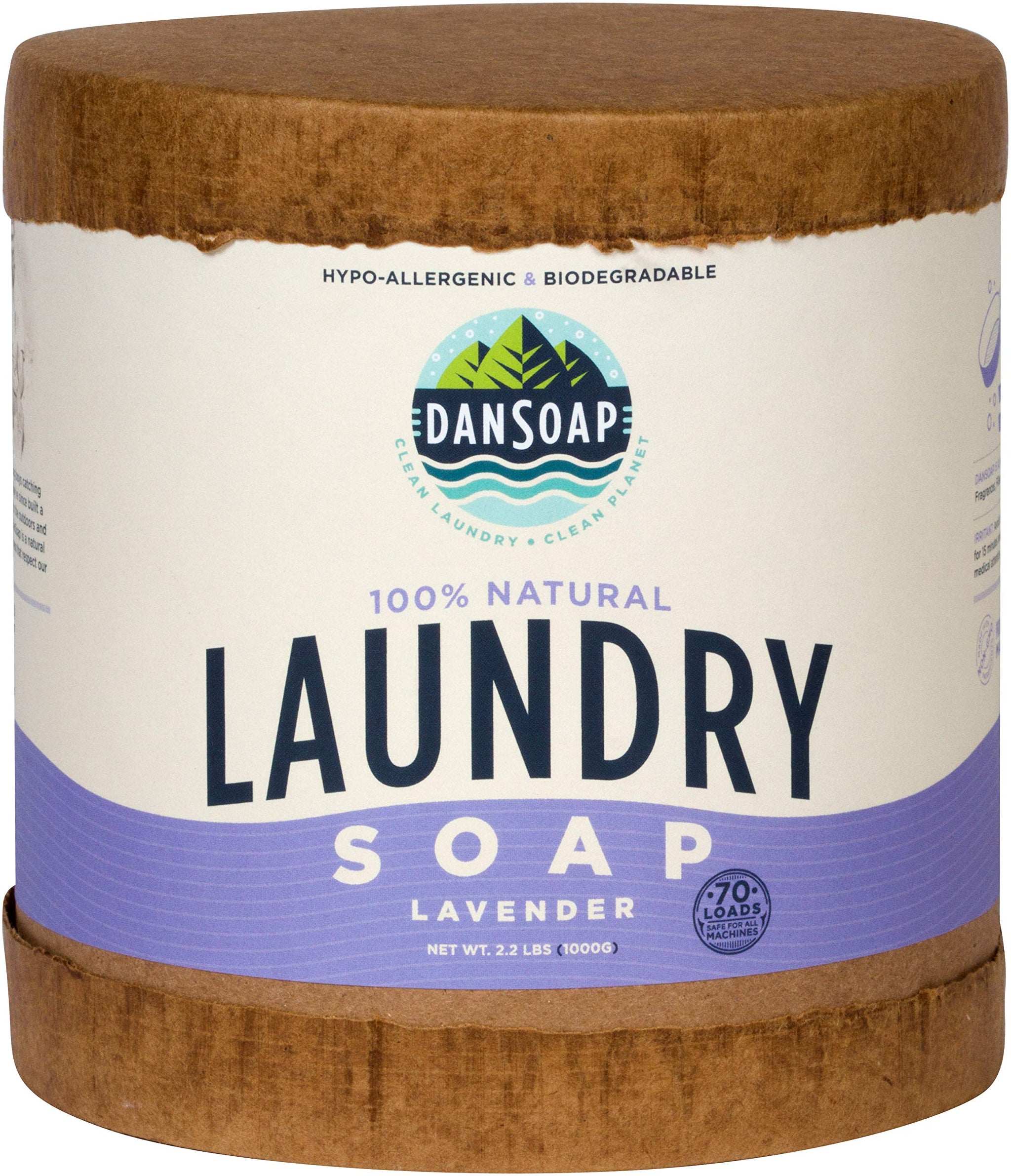 DanSoap Powdered Laundry Soap | All Natural, Zero Waste | Lavender (70 Washes)