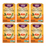 Yogi Sweet Tangerine Positive Energy Tea - 16 Tea Bags per Pack (6 Packs) - Organic Tangerine Energy Tea - Includes Black Tea Leaf, Yerba Mate Leaf