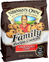 Newman's Own Family Recipe Cookies, Chocolate Chip, 7 Ounce