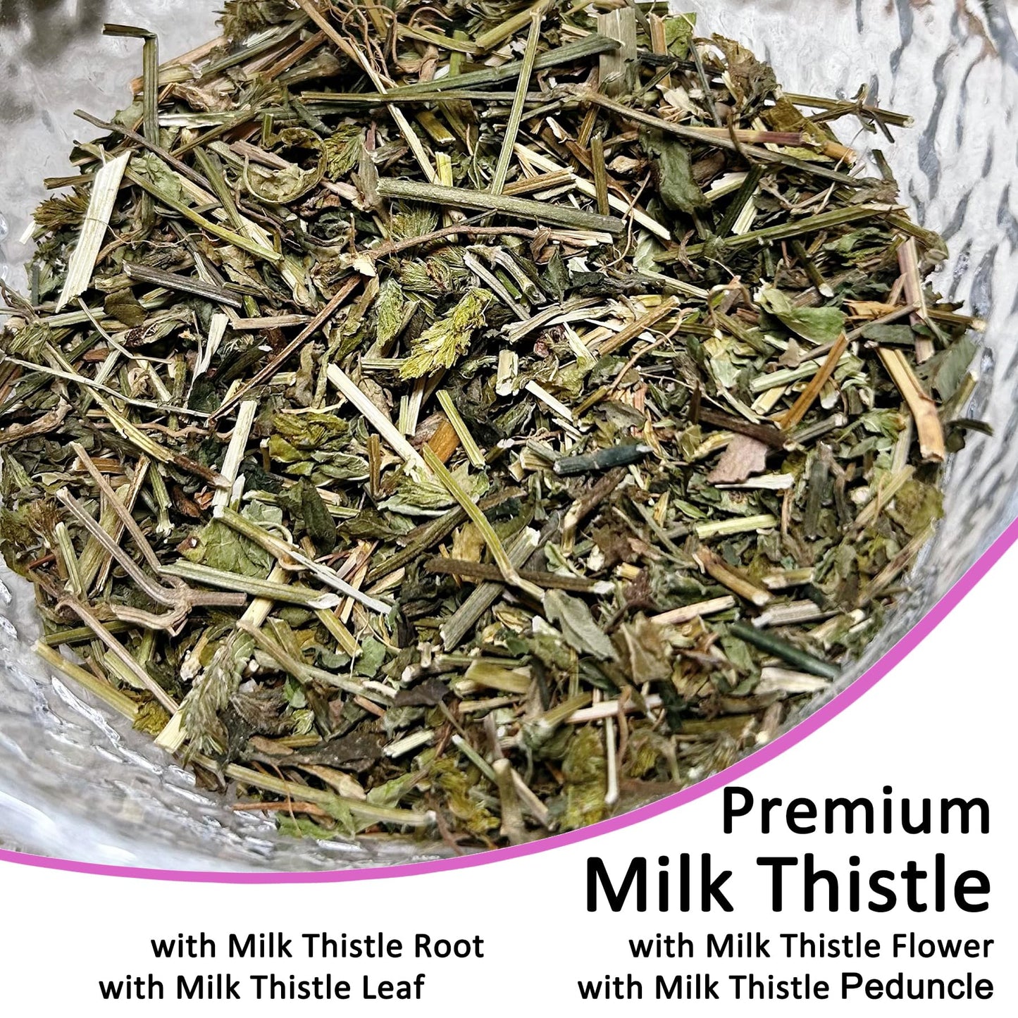 Milk Thistle Loose Tea 4oz (112g), Cardo Mariano Natural Wildcrafted Cardo Marin Herbal Tea for Liver, Raw, Caffeine-Free