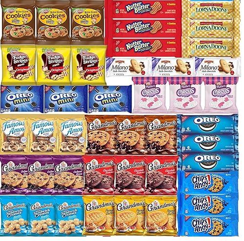 Top assortment Cookies Individually Wrapped Variety Pack - Cookies Bulk Assortment Top Package Sampler (45 Count)