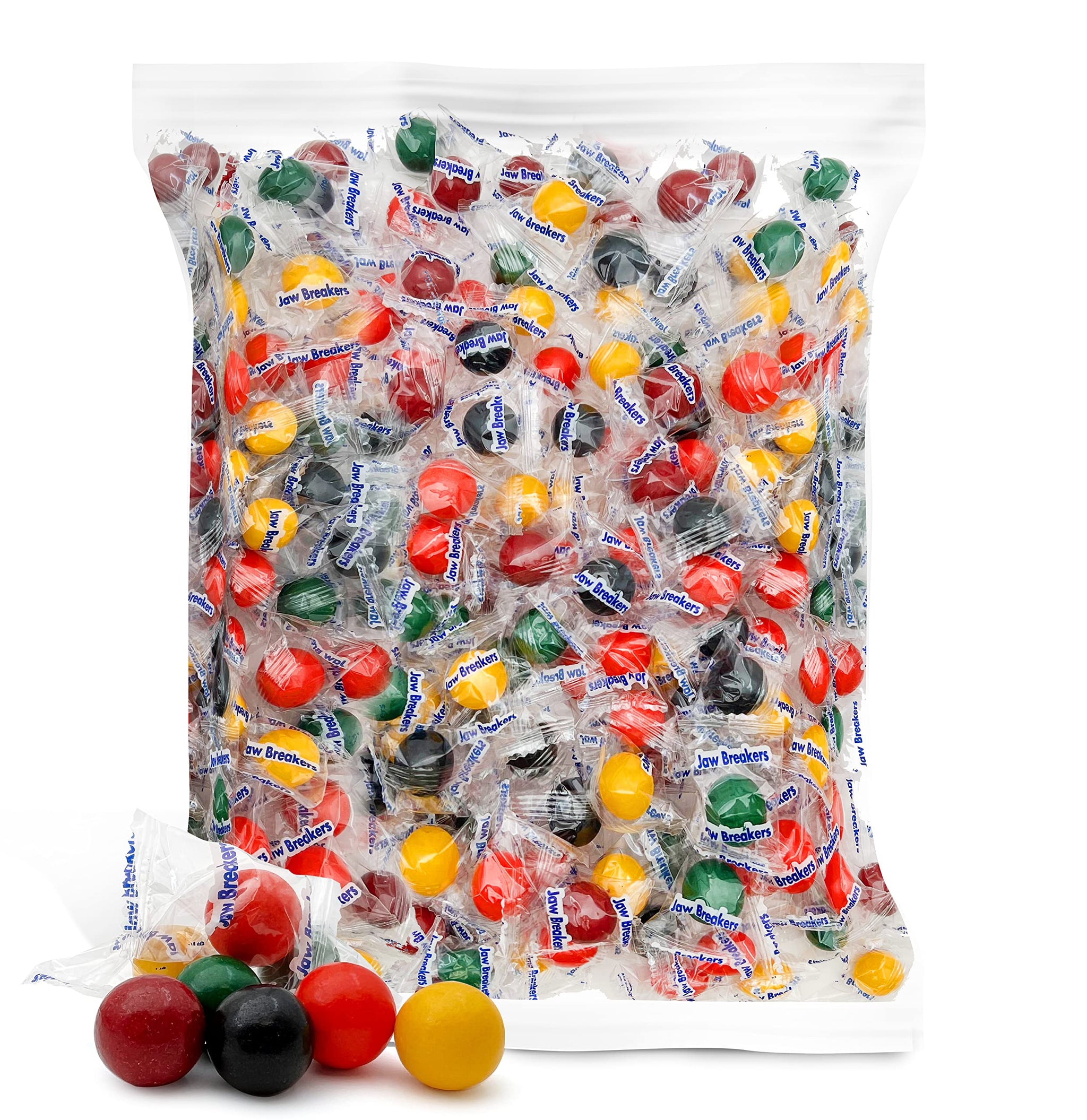 Jaw Breakers Hard Candy - 3 Pound Bulk Pack (About 230 Count) - Individually Wrapped