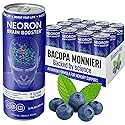 NEORON Focus + Calm | Nootropic Drink for Mental Clarity - Stress & Burnout Support (12-Pack, Blueberry & Mint, Sugar-Free)