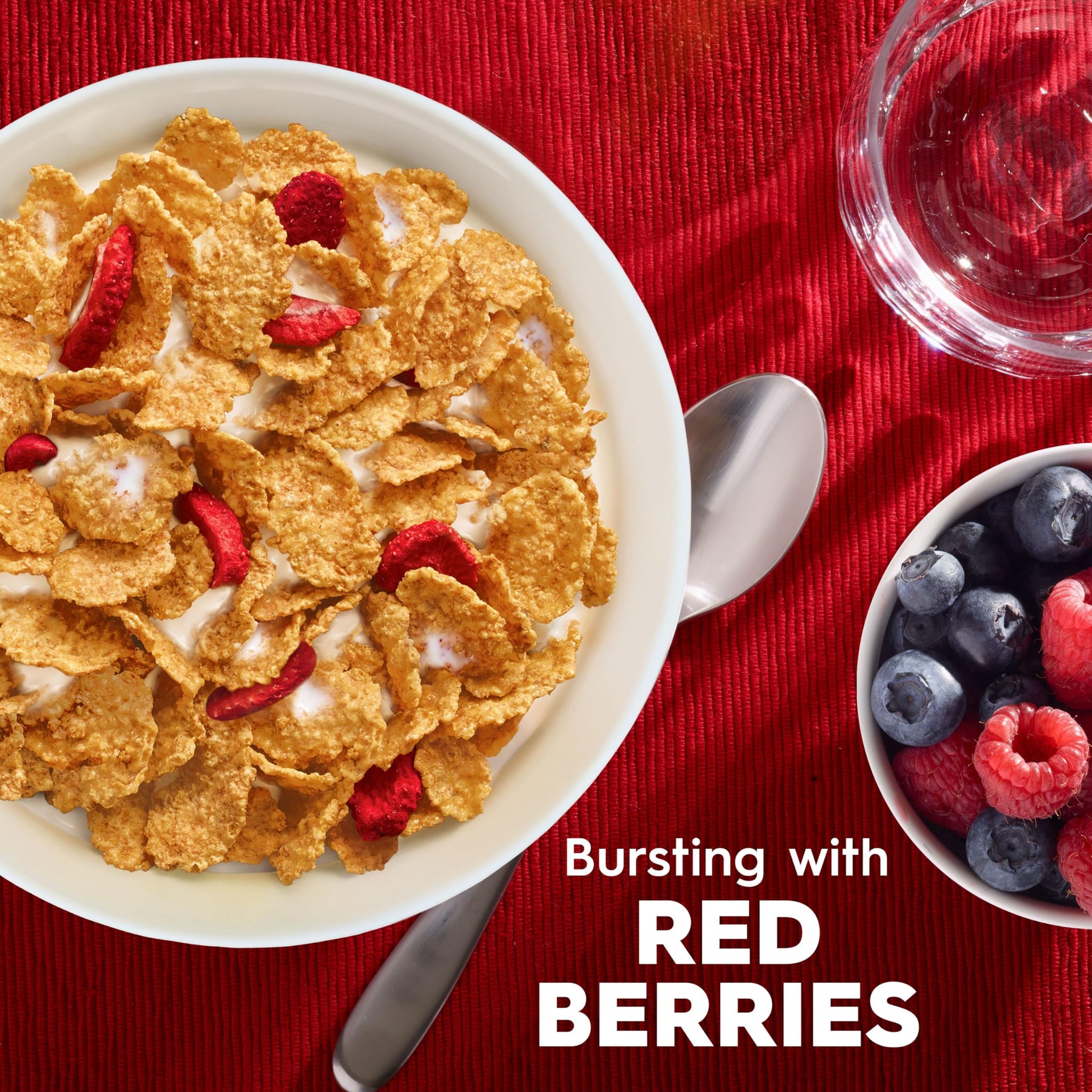 Kellogg's Special K Breakfast Cereal, Family Breakfast, Fiber Cereal, Red Berries, 11.7oz Box (1 Box)