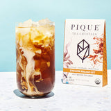Pique Organic English Breakfast Tea Crystals - Caffeinated Black Tea for Energy, Prebiotic Polyphenols Support Healthy Digestion, Immune Support - 28