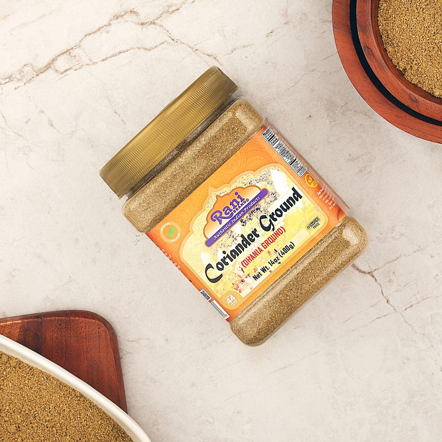 Rani Coriander Ground Powder (Indian Dhania) Spice 14oz (400g) PET Jar ~ All Natural | Salt-Free | Vegan | No Colors | Gluten Friendly | NON-GMO |