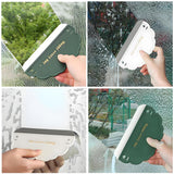Squeegee Bathroom Glass Door Cleaning Scraper with Hanging Hook, Silicone Mini Kitchen Countertop Squeegee, Water Wiper Scraper for Sink Tiles