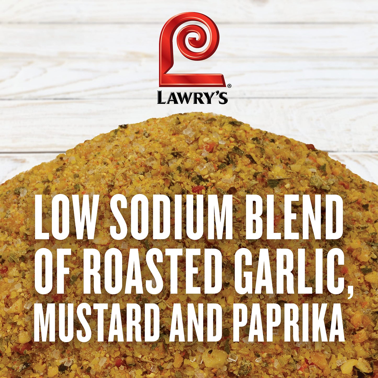Lawry's Roasted Garlic Seasoning with a Touch of Sea Salt, 24.5 oz - One 24.5 Ounce Container of Low Sodium Roasted Garlic Seasoning, Perfect