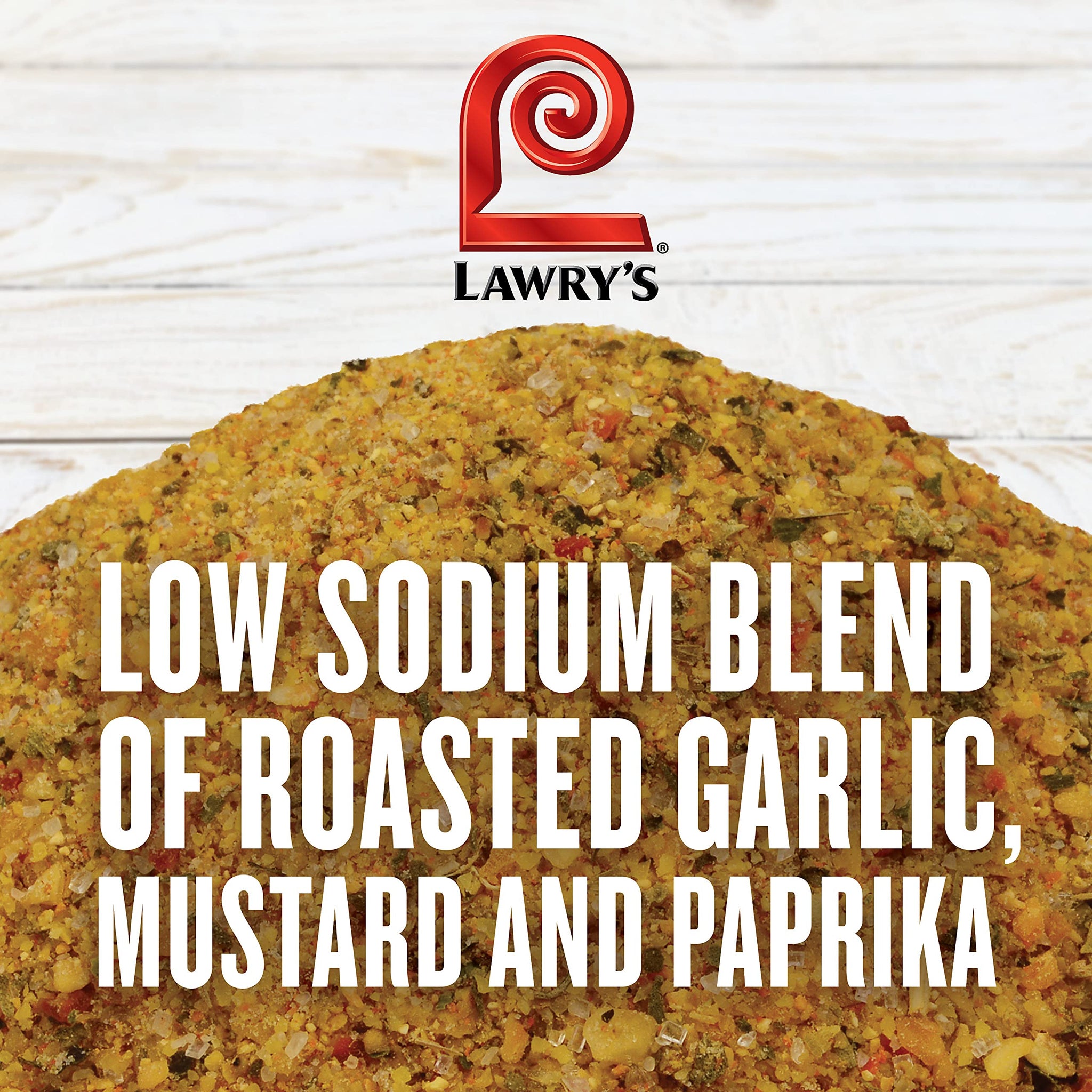 Lawry's Roasted Garlic Seasoning with a Touch of Sea Salt, 24.5 oz - One 24.5 Ounce Container of Low Sodium Roasted Garlic Seasoning, Perfect